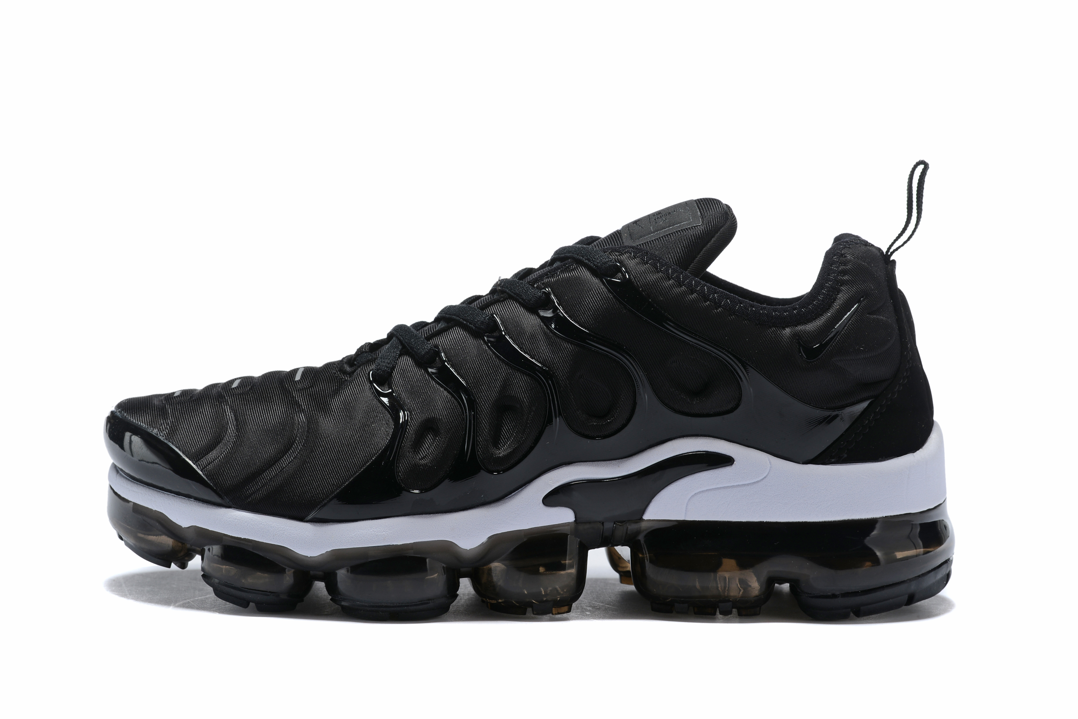 Women 2018 Nike Air Max TN Plus Black White Shoes - Click Image to Close